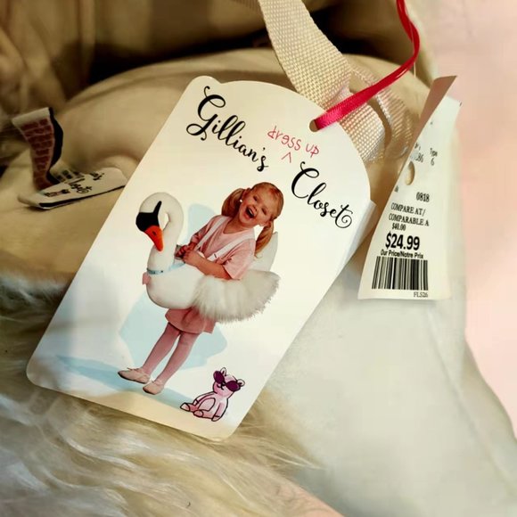Gillians Closet White Swan Costume kids age 3-7 Cosplay Halloween/ plush NWT - Picture 2 of 5